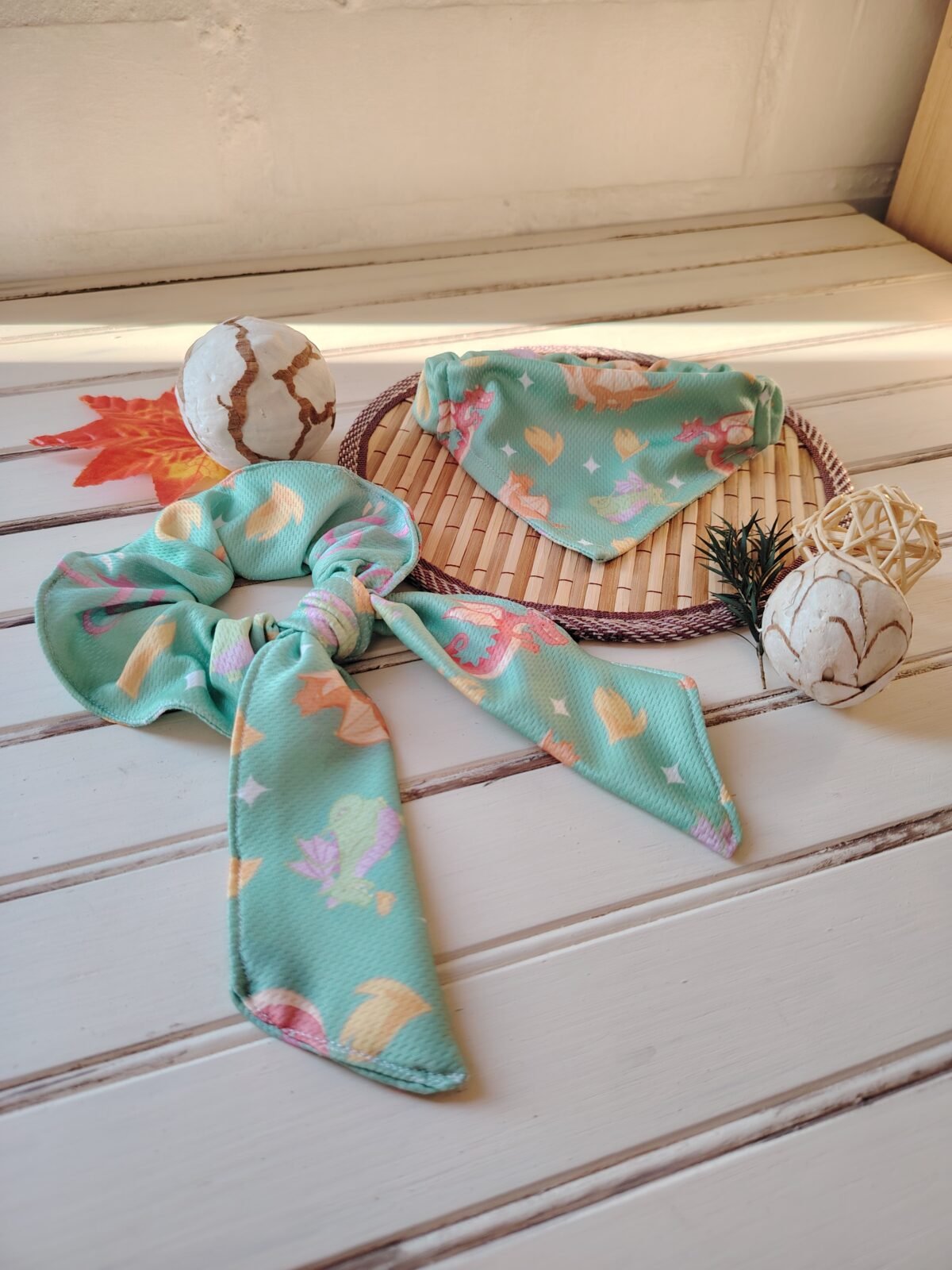 Dúo Pet-Bandana para tu mascota + scrunchie para ti